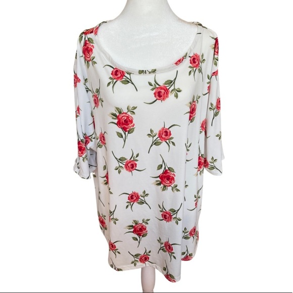 CW Classics rose blouse with pretty arm detail 4X - Picture 1 of 7